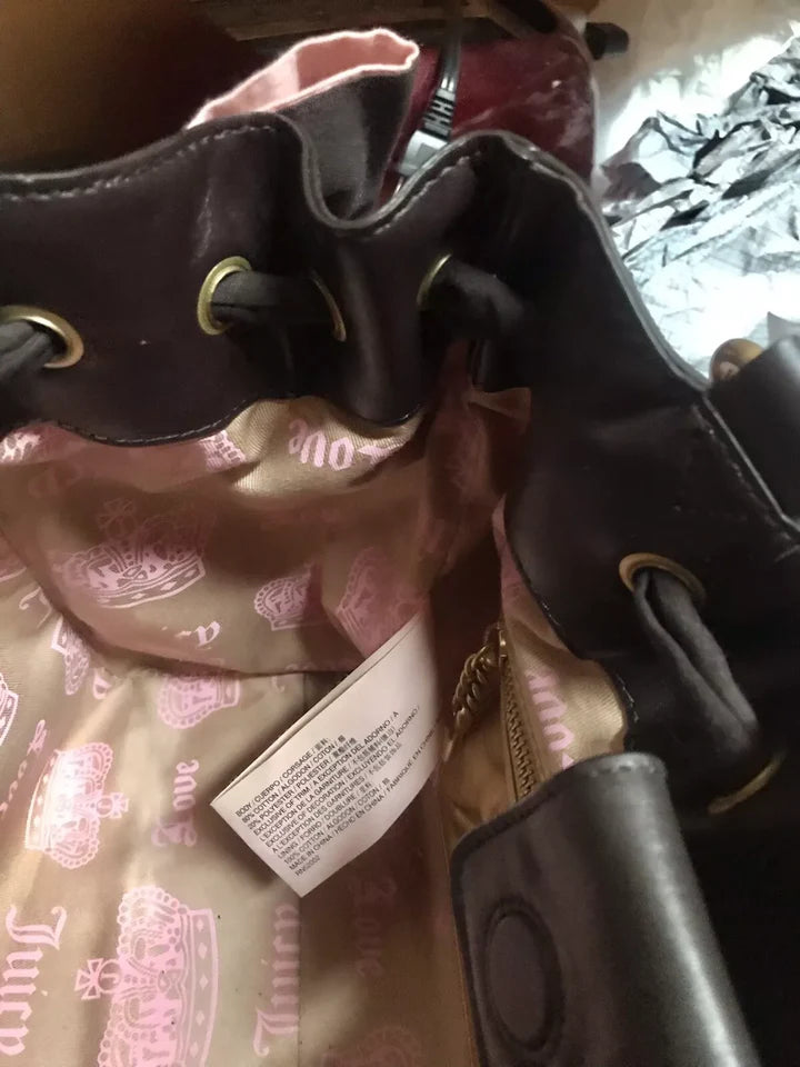 Vintage Juicy Couture Scotty Embroidered Daydreamer Bag Tote Excellent Cond