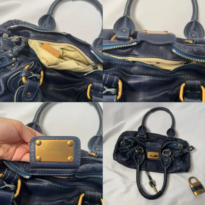 Used CHLOÉ 2005 navy paddington