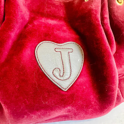 Y2k Juicy Couture "Juicy is for Life" Ring Bling Velour Shoulder Bag Rare